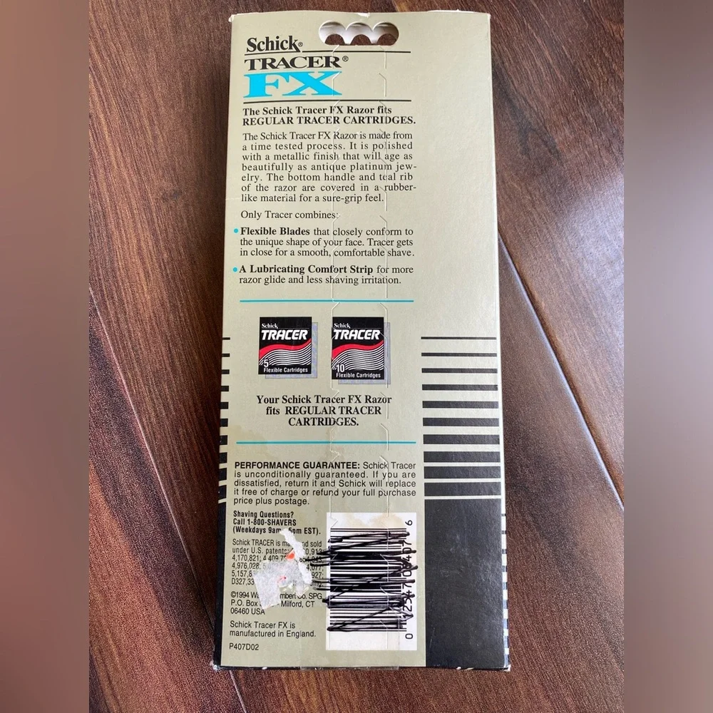 Schick Tracer Fx Platinum Series Sealed 1994 Shaver